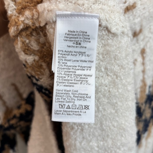 NWOT J.CREW Fair Isle johnny-collar sweater in bouclé yarn, Size XS - Picture 10 of 16